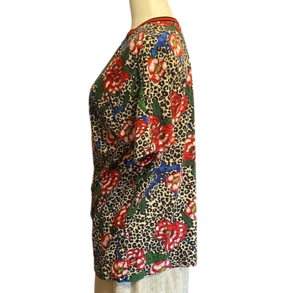 Fresh Prints of Bél-Air floral leopard print tshirt. Sz M - Picture 8 of 15